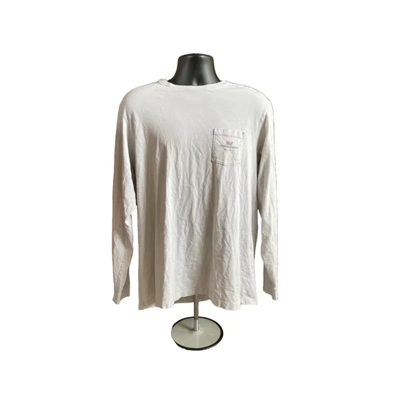 Men's Vineyard Vines Long Sleeve T-Shirt Size L White - Picture 2 of 4
